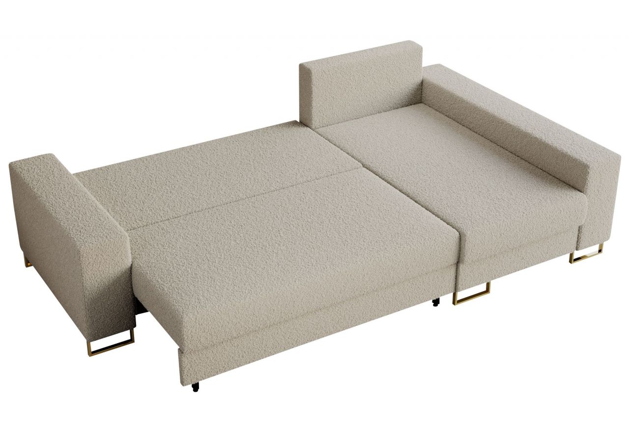 Narożnik DORIAN L - uniwersalny - kremowy, boucle