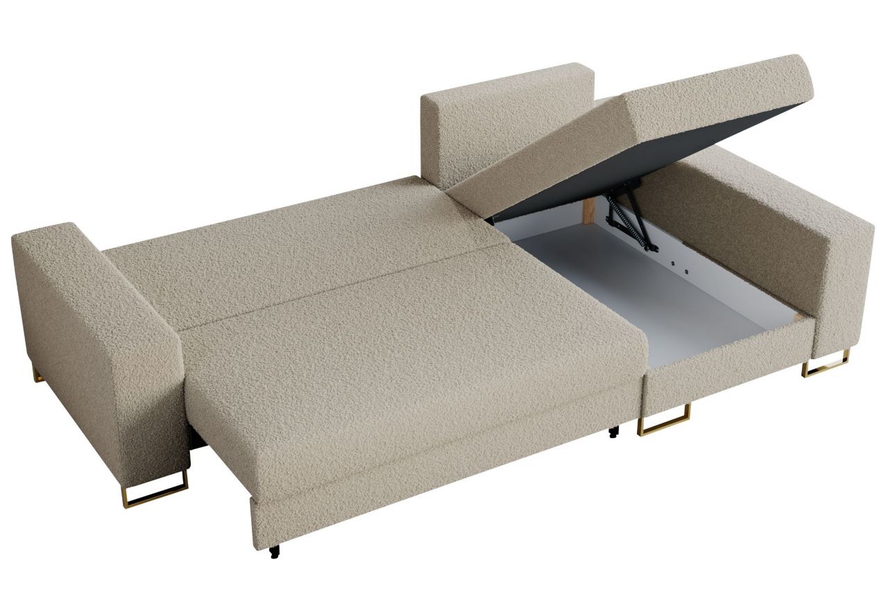 Narożnik DORIAN L - uniwersalny - kremowy, boucle