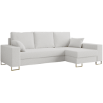 Narożnik DORIAN L - uniwersalny - biały, boucle