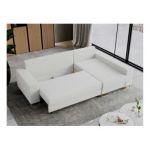 Narożnik DORIAN L - uniwersalny - biały, boucle