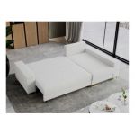 Narożnik DORIAN L - uniwersalny - biały, boucle