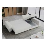 Narożnik DORIAN L - uniwersalny - biały, boucle