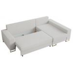 Narożnik DORIAN L - uniwersalny - biały, boucle