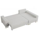 Narożnik DORIAN L - uniwersalny - biały, boucle