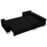 Narożnik DORIAN L - uniwersalny - czarny, sztruks