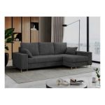 Narożnik DORIAN L - uniwersalny - ciemnoszary, sztruks