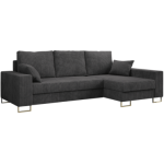 Narożnik DORIAN L - uniwersalny - ciemnoszary, sztruks