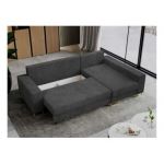 Narożnik DORIAN L - uniwersalny - ciemnoszary, sztruks