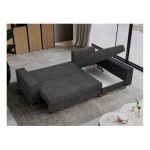 Narożnik DORIAN L - uniwersalny - ciemnoszary, sztruks