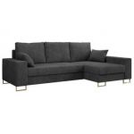 Narożnik DORIAN L - uniwersalny - ciemnoszary, sztruks