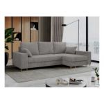 Narożnik DORIAN L - uniwersalny - jasnoszary, sztruks