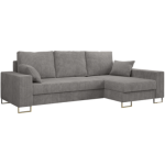 Narożnik DORIAN L - uniwersalny - jasnoszary, sztruks