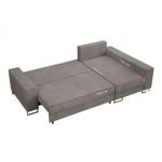 Narożnik DORIAN L - uniwersalny - jasnoszary, sztruks