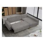 Narożnik DORIAN L - uniwersalny - jasnoszary, sztruks