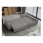 Narożnik DORIAN L - uniwersalny - jasnoszary, sztruks