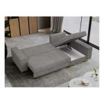 Narożnik DORIAN L - uniwersalny - jasnoszary, sztruks