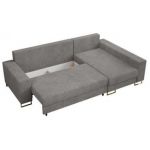 Narożnik DORIAN L - uniwersalny - jasnoszary, sztruks