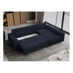 Narożnik DORIAN L - uniwersalny - ciemnoniebieski, sztruks