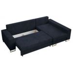 Narożnik DORIAN L - uniwersalny - ciemnoniebieski, sztruks