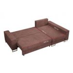 Narożnik DORIAN L - uniwersalny - brązowy, sztruks