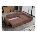 Narożnik DORIAN L - uniwersalny - brązowy, sztruks