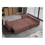 Narożnik DORIAN L - uniwersalny - brązowy, sztruks