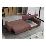 Narożnik DORIAN L - uniwersalny - brązowy, sztruks