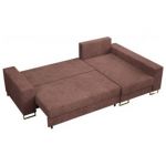 Narożnik DORIAN L - uniwersalny - brązowy, sztruks