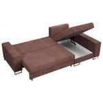 Narożnik DORIAN L - uniwersalny - brązowy, sztruks