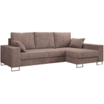 Narożnik DORIAN L - uniwersalny - różowy, sztruks