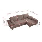 Narożnik DORIAN L - uniwersalny - różowy, sztruks