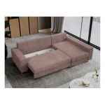 Narożnik DORIAN L - uniwersalny - różowy, sztruks