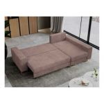 Narożnik DORIAN L - uniwersalny - różowy, sztruks