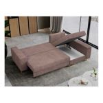 Narożnik DORIAN L - uniwersalny - różowy, sztruks