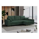 Narożnik DORIAN L - uniwersalny - zielony, sztruks