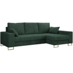 Narożnik DORIAN L - uniwersalny - zielony, sztruks