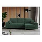 Narożnik DORIAN L - uniwersalny - zielony, sztruks