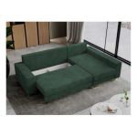 Narożnik DORIAN L - uniwersalny - zielony, sztruks