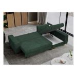 Narożnik DORIAN L - uniwersalny - zielony, sztruks