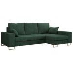 Narożnik DORIAN L - uniwersalny - zielony, sztruks