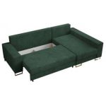 Narożnik DORIAN L - uniwersalny - zielony, sztruks