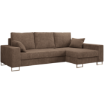 Narożnik DORIAN L - uniwersalny - jasnobrązowy, sztruks