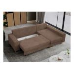 Narożnik DORIAN L - uniwersalny - jasnobrązowy, sztruks