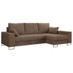 Narożnik DORIAN L - uniwersalny - jasnobrązowy, sztruks