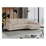 Narożnik DORIAN L - uniwersalny - beżowy, sztruks