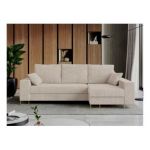 Narożnik DORIAN L - uniwersalny - beżowy, sztruks