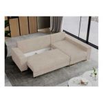 Narożnik DORIAN L - uniwersalny - beżowy, sztruks