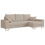 Narożnik DORIAN L - uniwersalny - beżowy, sztruks