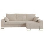 Narożnik DORIAN L - uniwersalny - beżowy, sztruks