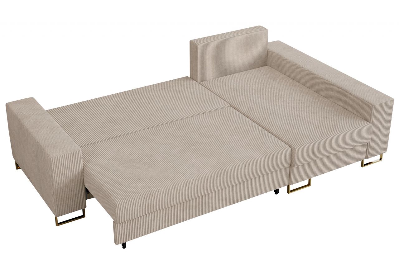 Narożnik DORIAN L - uniwersalny - beżowy, sztruks